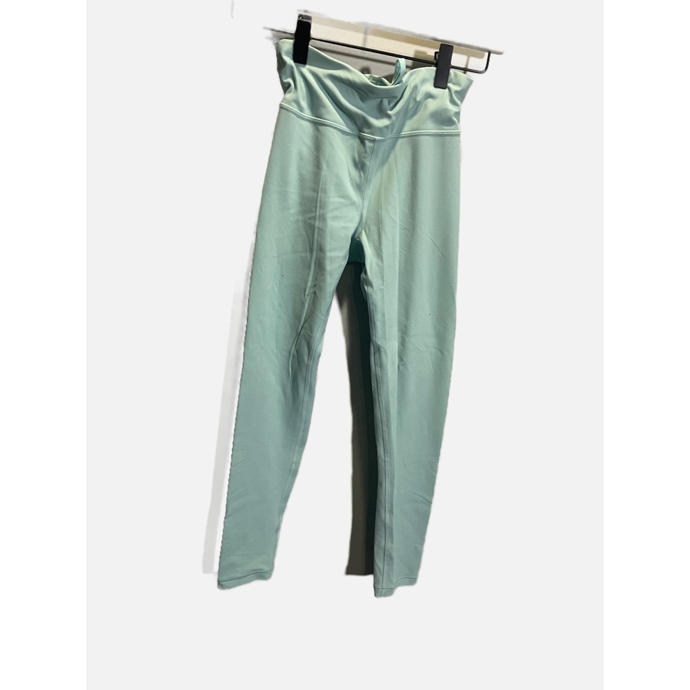 Athleta Girl Leggings Kids L 12 Mint Green Powervita Chit Chat High Rise Active